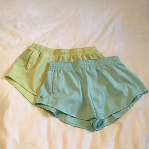 2 pairs of Oiselle running shorts in EUC